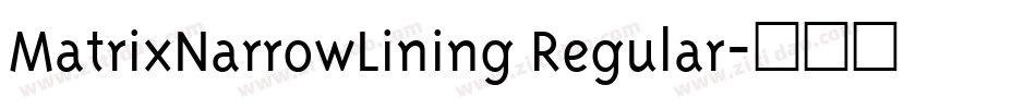 MatrixNarrowLining Regular字体转换